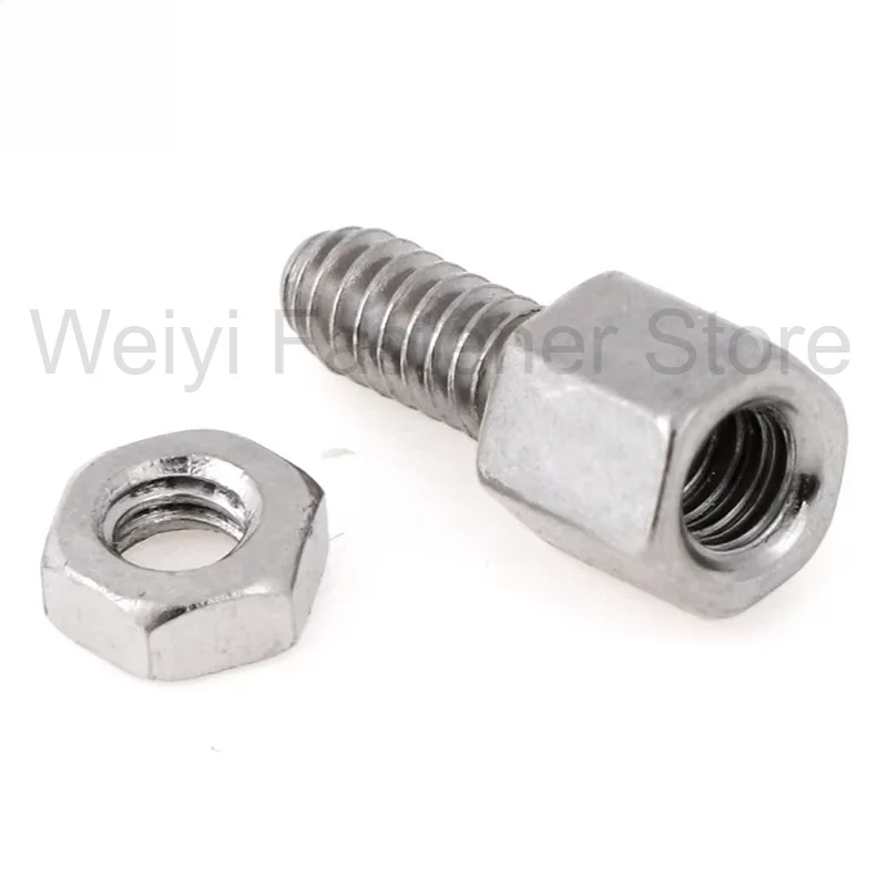 10sets Stud Bolt & Nuts Screw 5+7 Mm Header Plate Bracket D-sub Vga Serial Metal Screw Nut Connector
