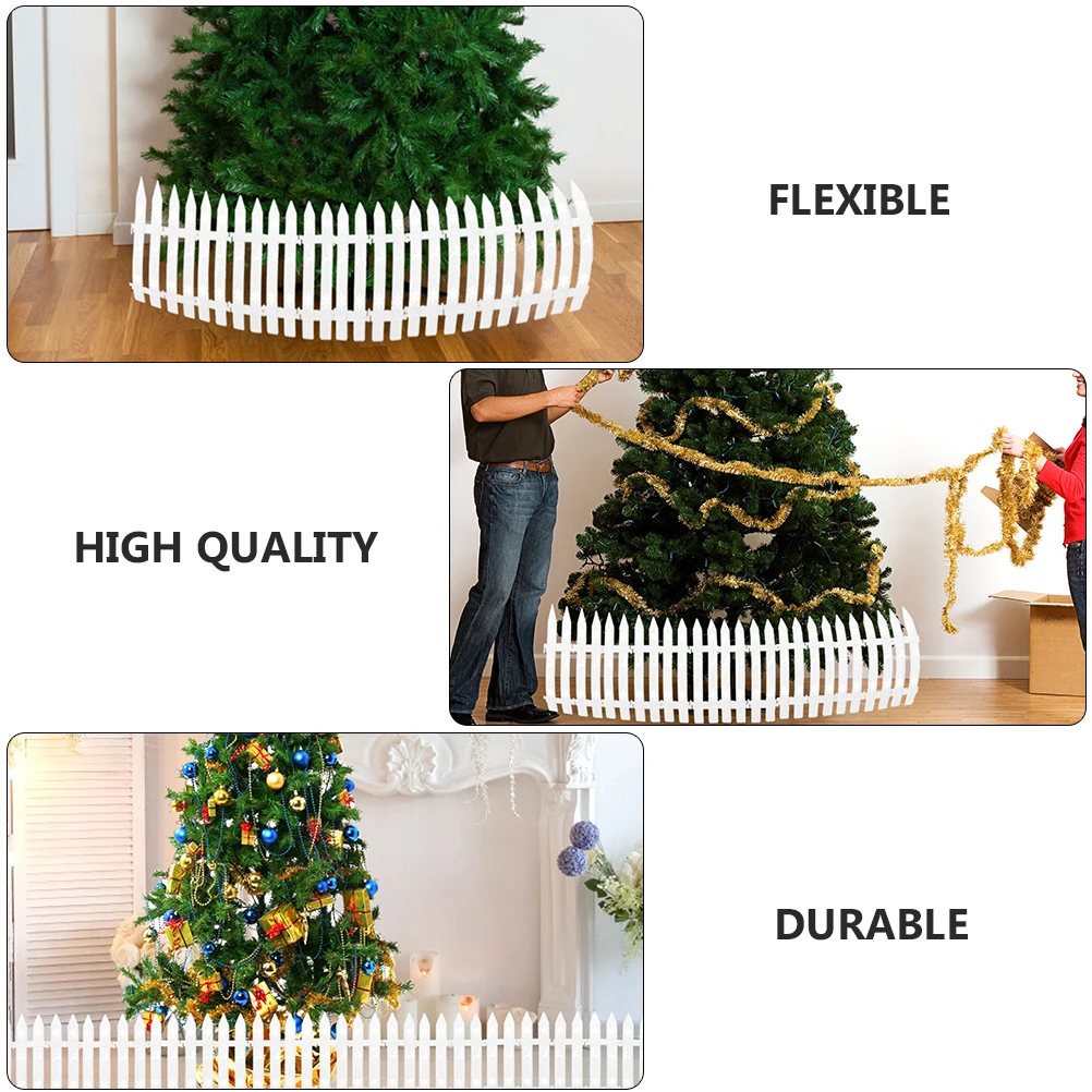 

24pcs Plastic Fence Decorative Xmas Reindeer Pattern Garden Partition Yard Decor For Courtyard Balcony Kindergarten