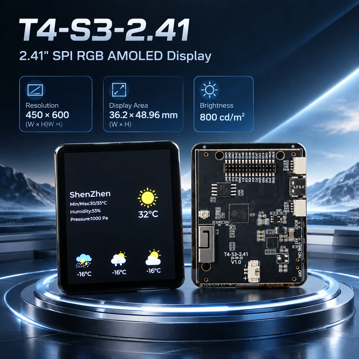 LILYGO® T4-S3 ESP32-S3 Development Board 2.41