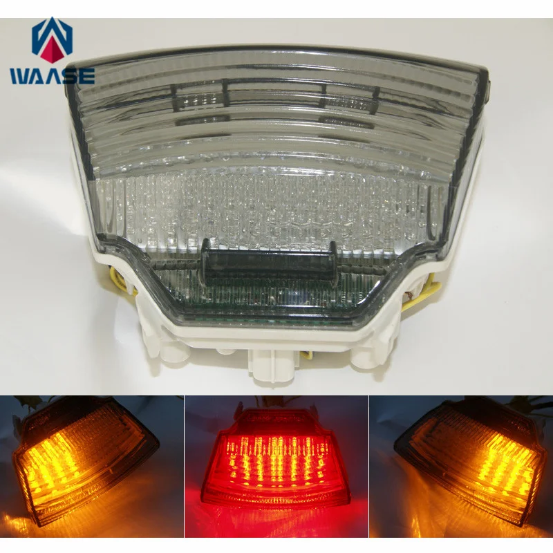 

waase For Kawasaki Ninja ZX10R ZX-10R ZX1000 2011 2012 2013-2015 E-Mark Rear Tail Light Brake Turn Signals Integrated LED Light