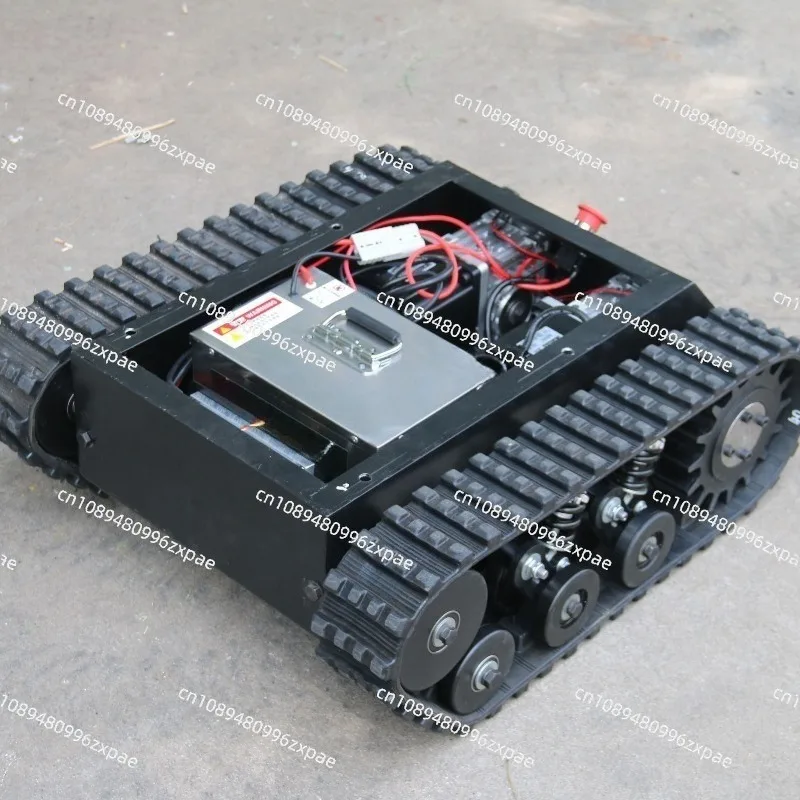 Rubber crawler chassis Small carbon steel electric remote control all-terrain walking crawler chassis