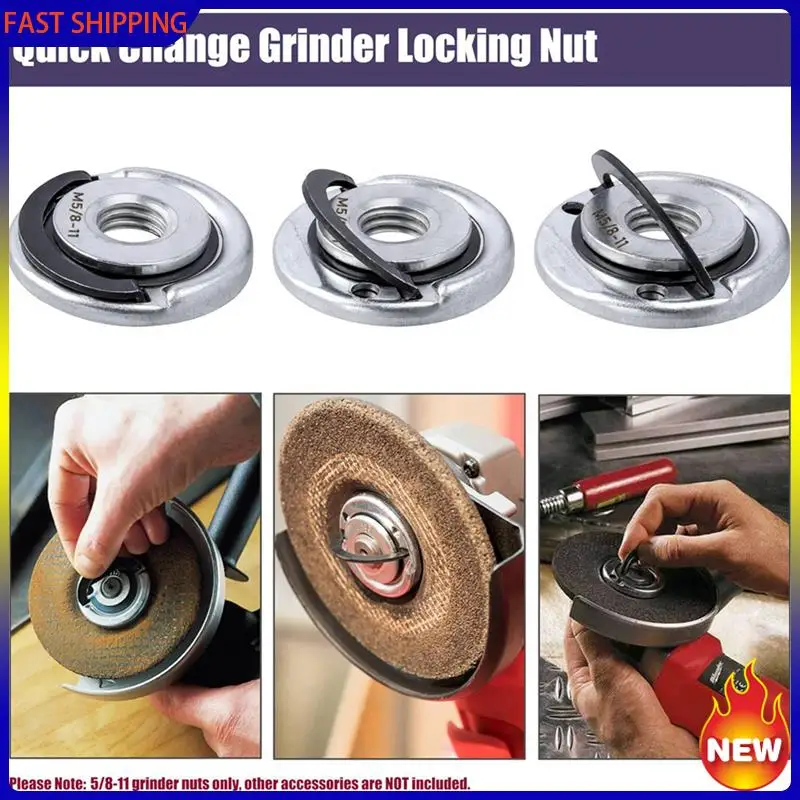 

Специальные 4 шт. быстросменные фланцевые гайки для угловой шлифовальной машины 5/8-11, сменные стопорные гайки для шлифовальной машины, стопорные гайки для шлифовальной машины