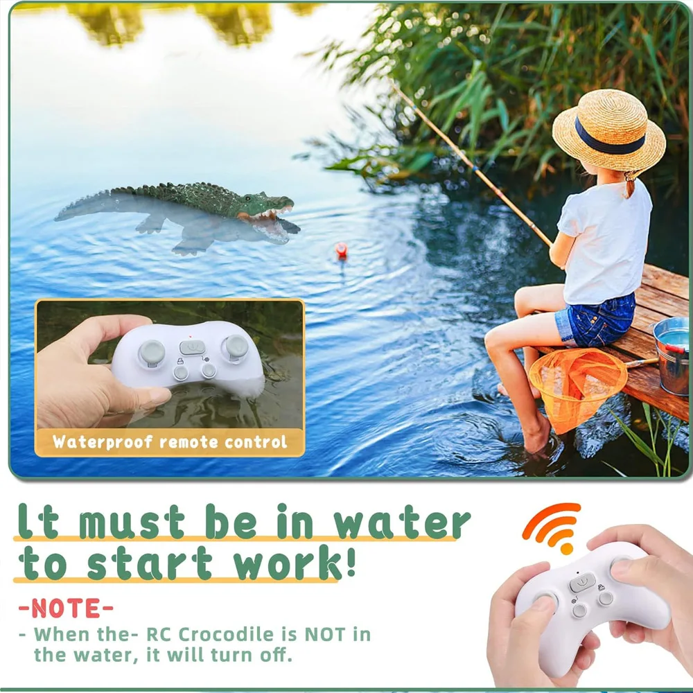 Rc crocodilo barco de controle remoto simulação elétrica máquina controle rádio brinquedos piscina água das crianças brinquedos ao ar livre para meninos