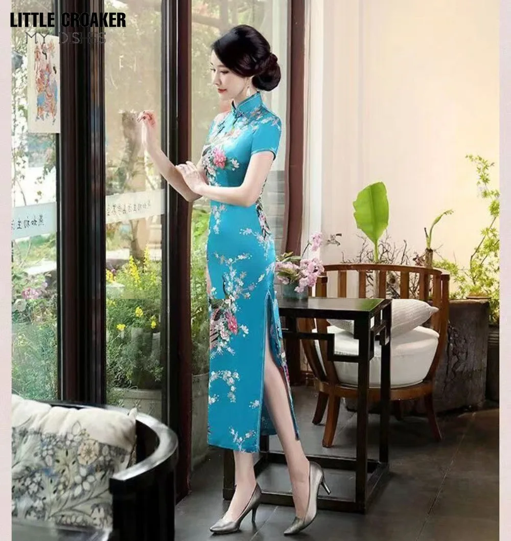 2023 Women Qipao Upscale New Summer Improved Edition Chinese Slim Retro Warlord Wife Long Cheongsam Women's Dress Ethnic Style