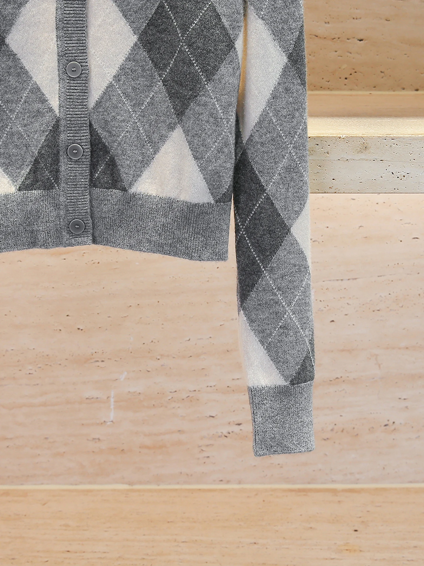 S Home South Oil haut de gamme femmes décontracté polyvalent tricoté pull manteau diamant motif Long Sve rond Ne ort Sle