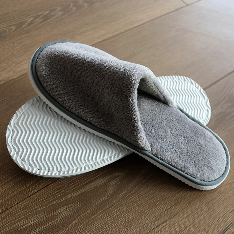 Disposable Hotel Slippers Men Guests Closed Toe House Hotel Friend Coming Slippers for Women Hotel Home Disposable Slippers