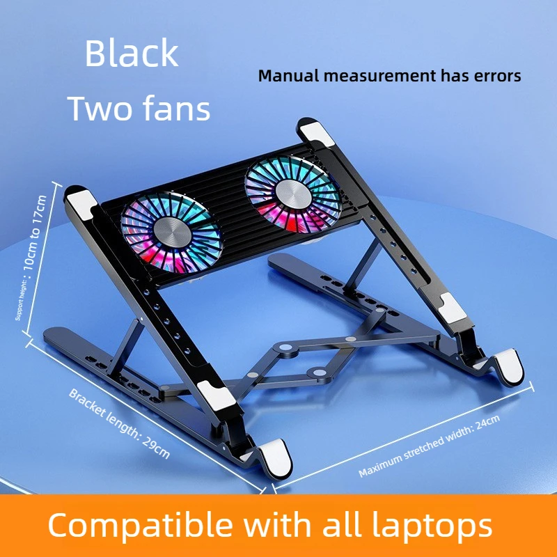 New! Notebook Stand For 13-17.3 Inch with 4 Fans Laptop Cooler Base Stand Foldable Laptop Cooling Pad Portable Adjustable