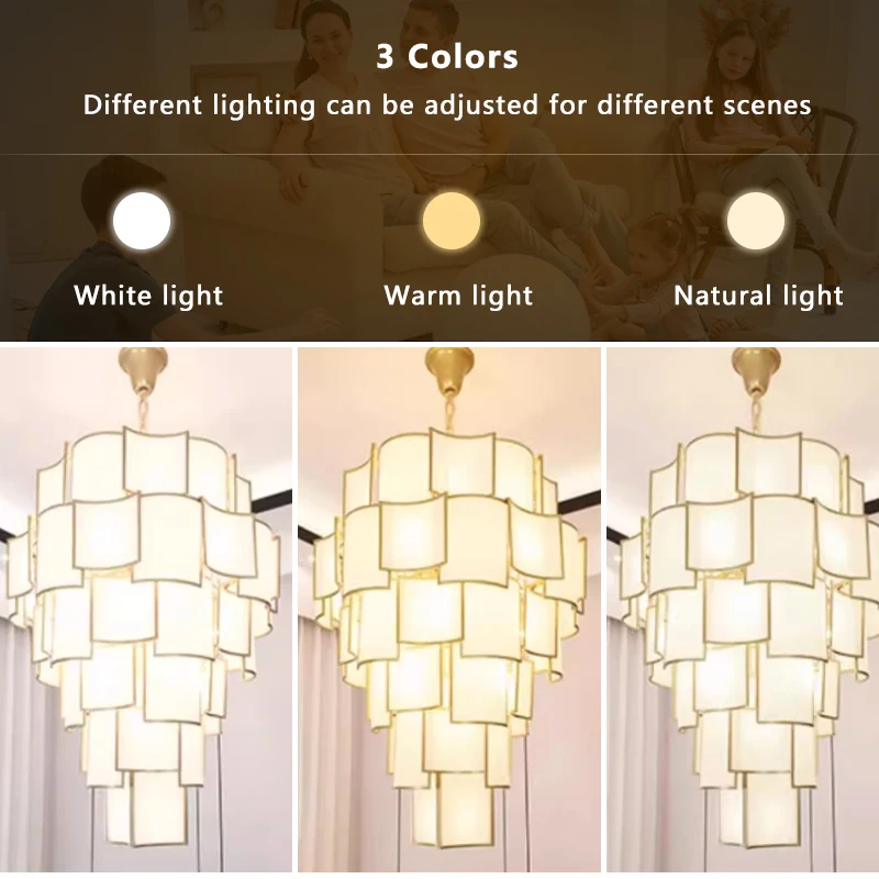 Customized Nordic Glass Pendant Light Large LED Chandelier for Luxury Villa Project and Hotel Lobby Long Shape