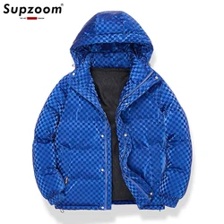 Supzoom New Arrival Casual Mens Winter Trendy Hooded Bread Couple Bright Face Starry Thickened Coat Cotton-padded Jackets