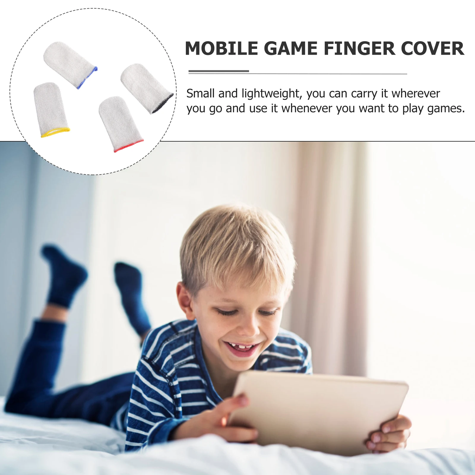 Breathable Gaming Finger Sleeves Anti- Finger Covers Lightweight Sweaty Finger Protectors