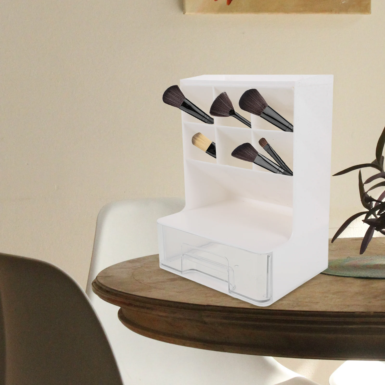 

Multifunctional Plastic Desk Organizer Storage Box Pen Holder With Compartments Office Bedroom Study Home