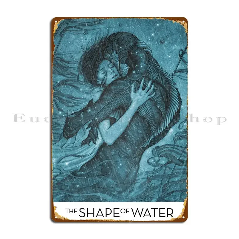 Kształt wody Metalowy znak Projekt Klub Mural Pub Blaszany znak Plakat