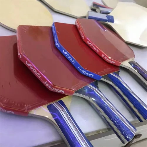 Raqueta de tenis de mesa de carbono Cybershape, raqueta de Ping Pong ofensiva profesional, paleta de 7 capas con goma adhesiva SANWEI