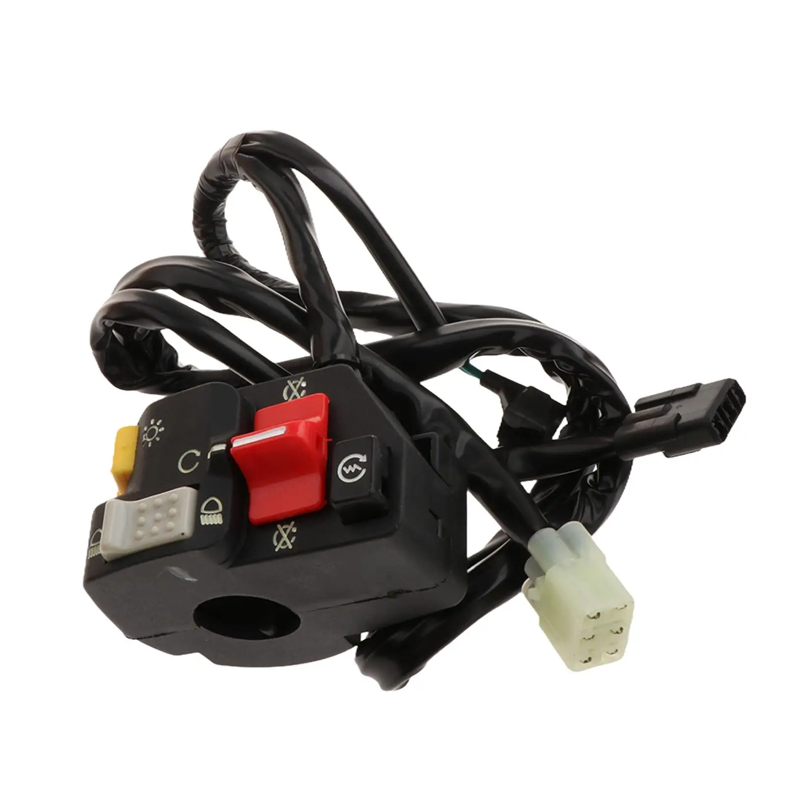 Motorbike Handle Bar Switch Starter Stop Button Black ABS Spare Part for Honda TRX450ER 2006-2014 Easy Install