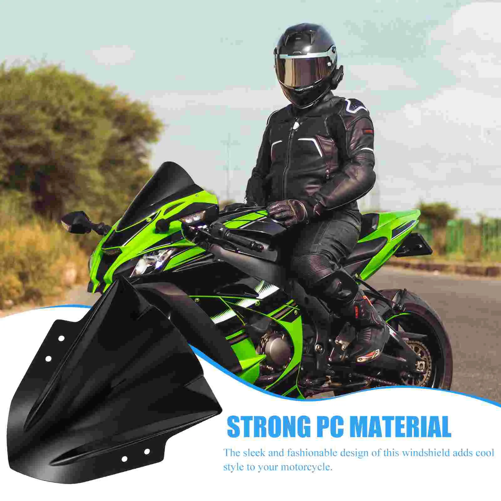 Motorcycle Windshield Screen Deflector Windscreen for Domestic Accessories Men PC