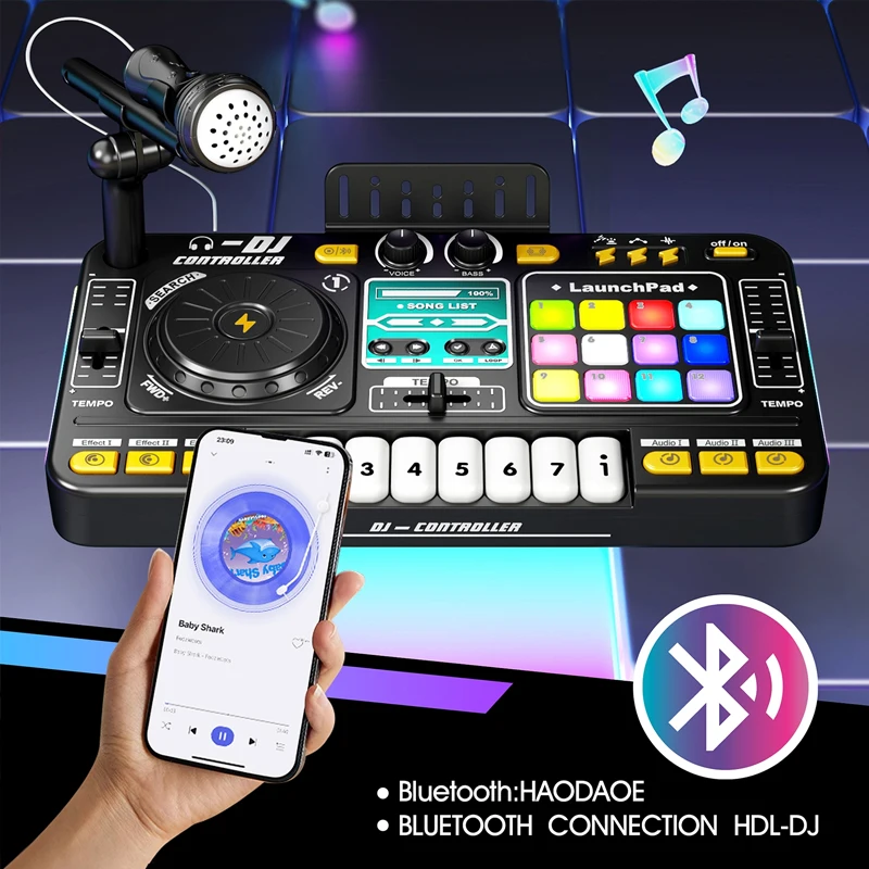 

Детский симулятор, многофункциональный DJ-микшер, контроллер, электронный орган, DJ-плеер, музыкальные развлечения, игрушки, рождественские подарки