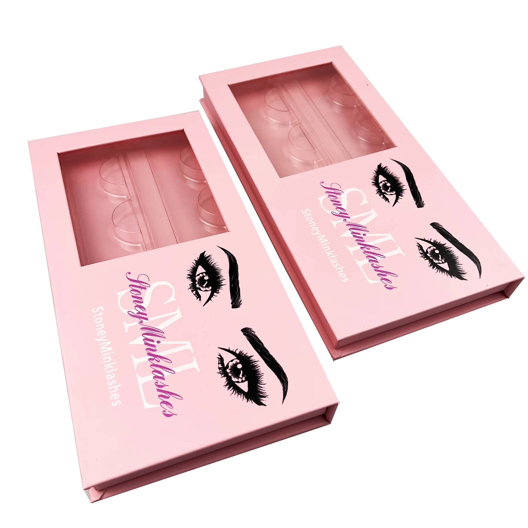 

Wholesale Multiple False Lash Book Custom Private Logo Eyelash Packaging Box Fake 3D Mink Lashes Strip Packing Empty Case