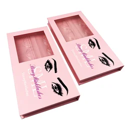 Wholesale Multiple False Lash Book Custom  Private Logo Eyelash Packaging Box Fake 3D Mink Lashes Strip Packing Empty Case