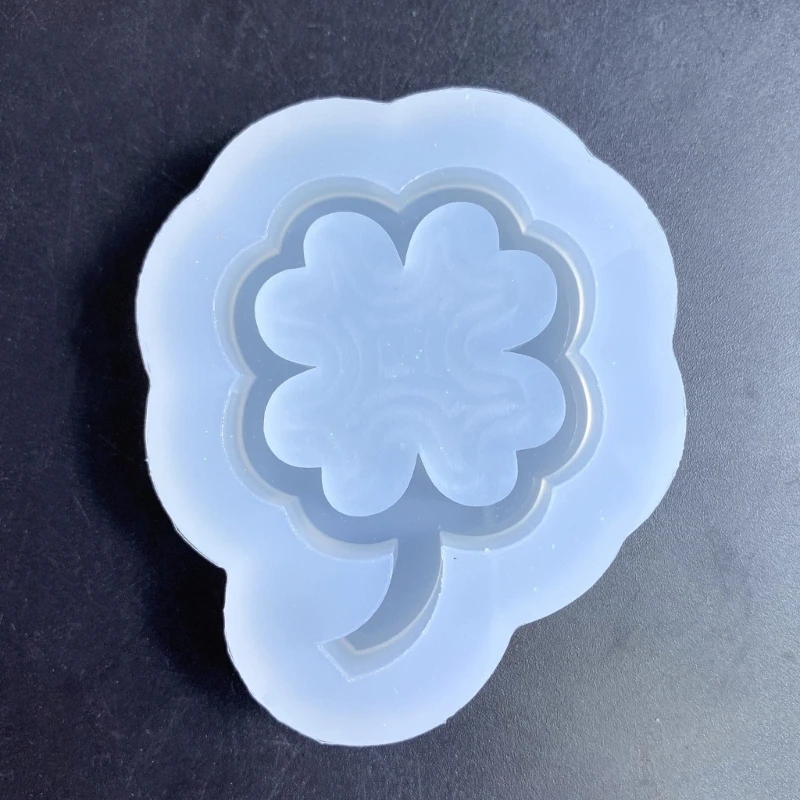 Resin Shaker Khuôn silicone Clovers cho đồ trang trí móc khóa thủ công DIY