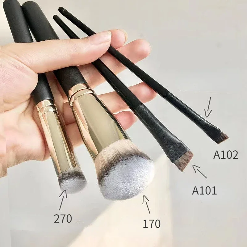 Flawless Under Eye Dense Face 1/3Pcs Foundation Concealer Brush Premium Contour Blusher Brushes Make Up Brush for Blending Black