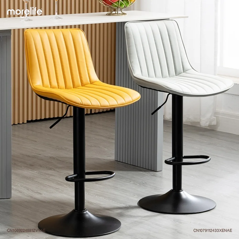 Modern Minimalista Bar Chair, Lifting Rotating Stool, estilo nórdico, Coffee Shop, cadeiras de balcão, Art Bar Stools for Kitchen, Luxo, Novo