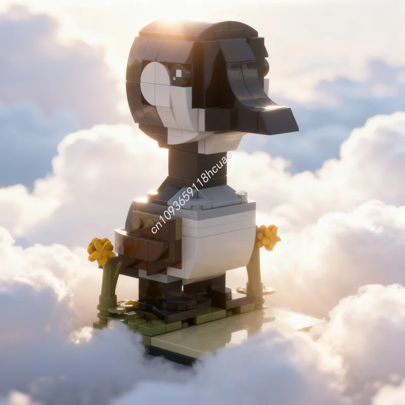 185pcs MOC Brickheadz Canada Gans Model Bouwstenen Architectuur DIY Creatieve Kerstcadeaus Idee Onderwijs Speelgoed Baksteen Kinderen