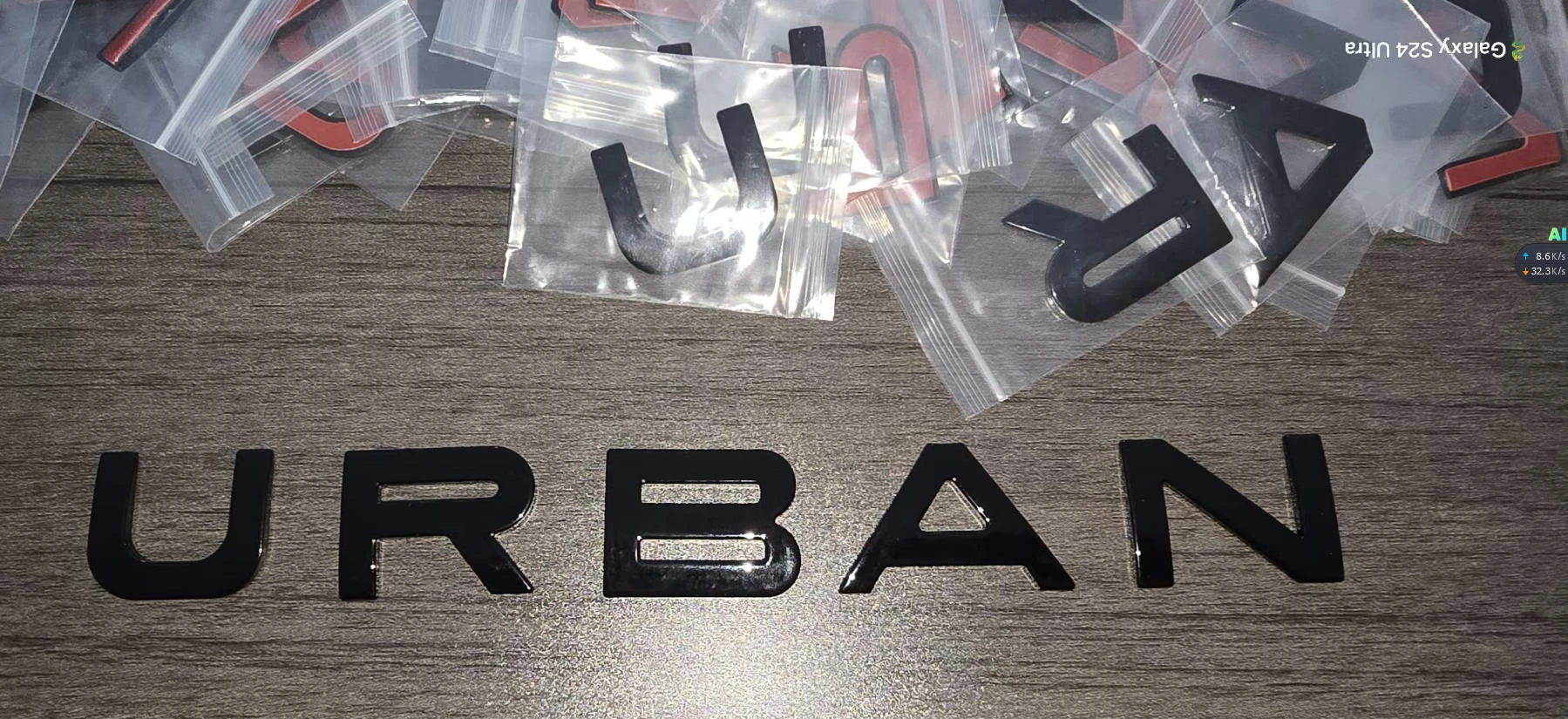 

Urban Style 3D ABS Emblem Decal Front Hood Letter Badge For Defender L663 90 110 130 2020-2026