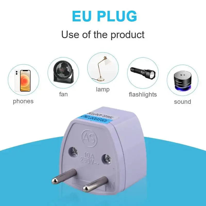 

1Pcs Universal EU/AU/UK/US/DE Socket Plug Adapter Electrical Plug Converter Power Socket Travel Adapter With Safety Shutter