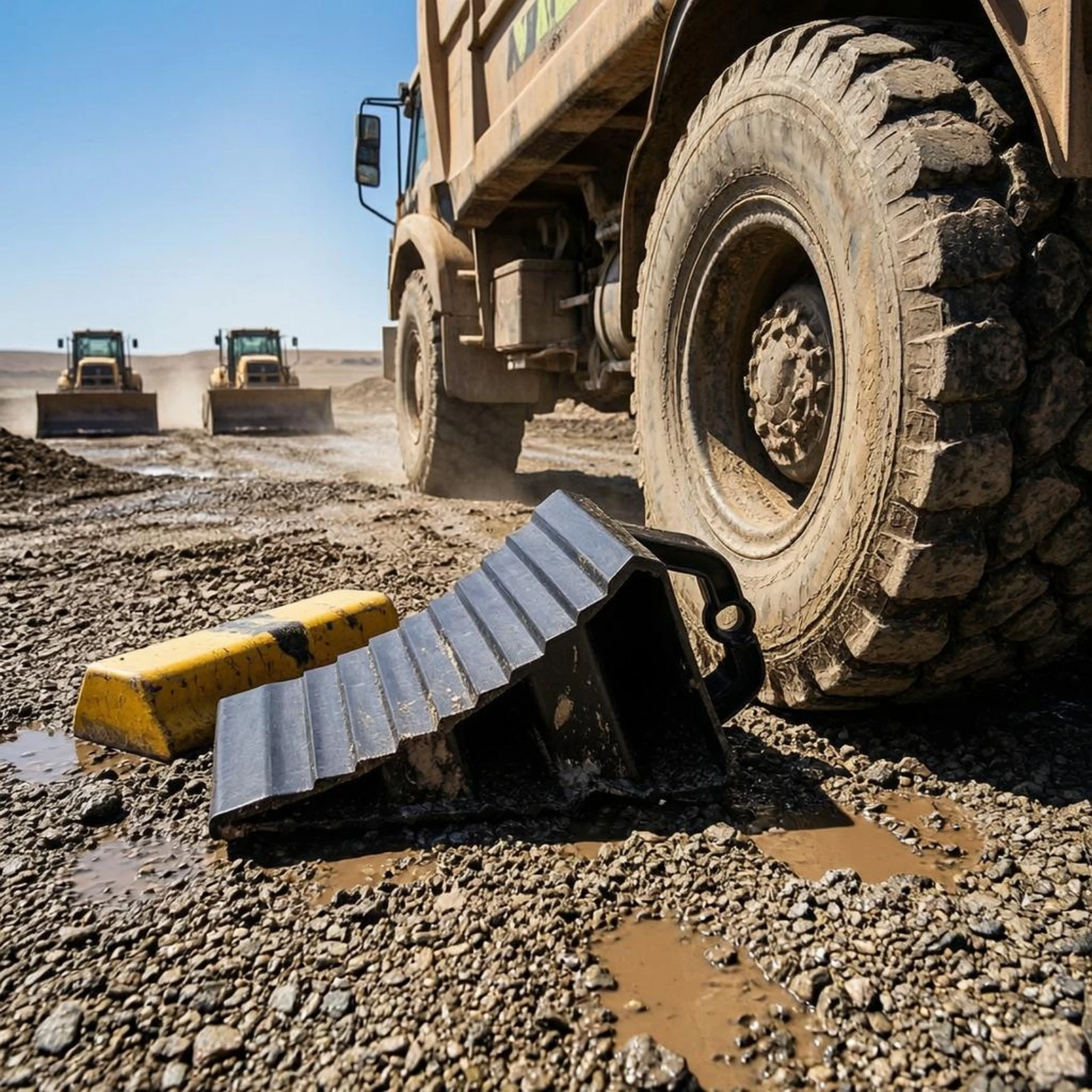 Wheel Chock Anti-Slip Triangular Wheel Chock Vehicle Safety Portable Heavy Duty