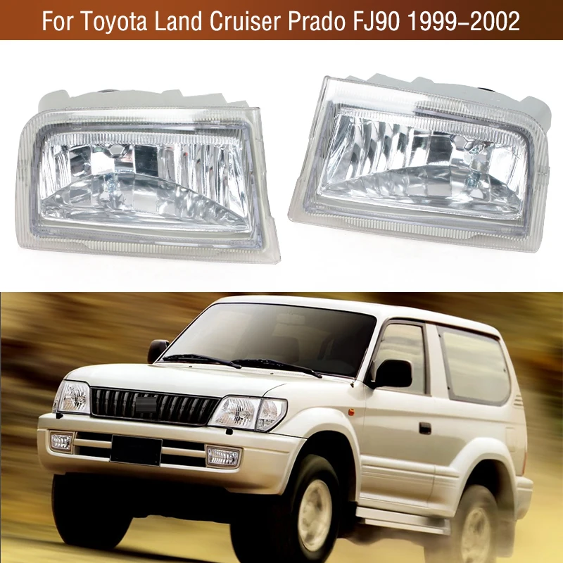 For Toyota Land Cruiser Prado FJ90 LC90 1999 2000 2001 2002 Front Bumper Fog Light Daytime Running Drive Lamp Cover Without Bulb