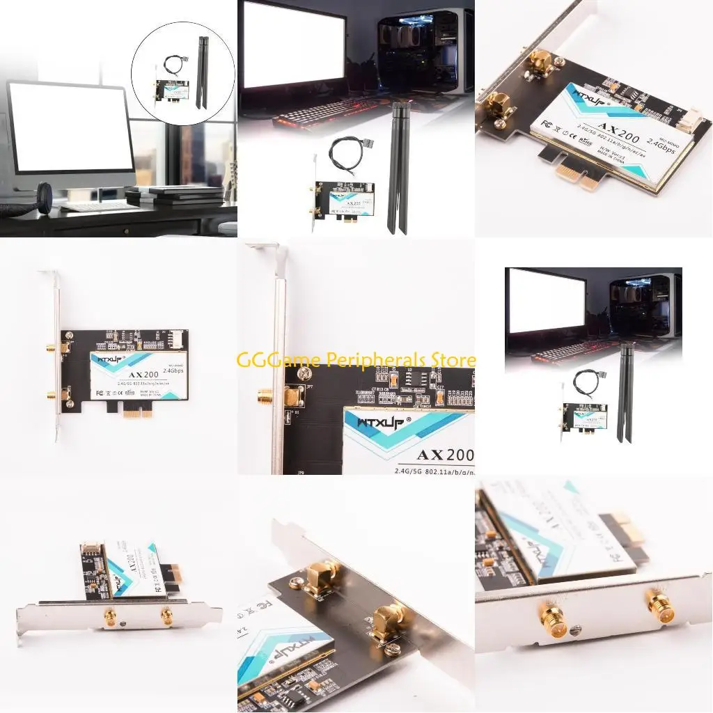 

U55B AX200 3000Mbps WiFi 6 BT5.0 Wireless NetworkCard 2400/ 574Mbps 2.4G WiFi6