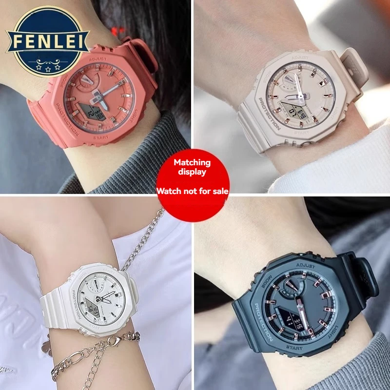 ل كاسيو 5611 GMA-S2100 GMA S2100 حزام ساعة اليد الراتنج الإفراج السريع سيدة مقاوم للماء الرياضة النساء حزام الساعات أسود أبيض وردي أحمر