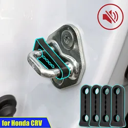 Amortecedor de som para fechadura de porta de carro, amortecedor para honda crv CR-V 2007-2023, parafusos de chocalho, ruído silencioso, vedação de isolamento acústico para surdos