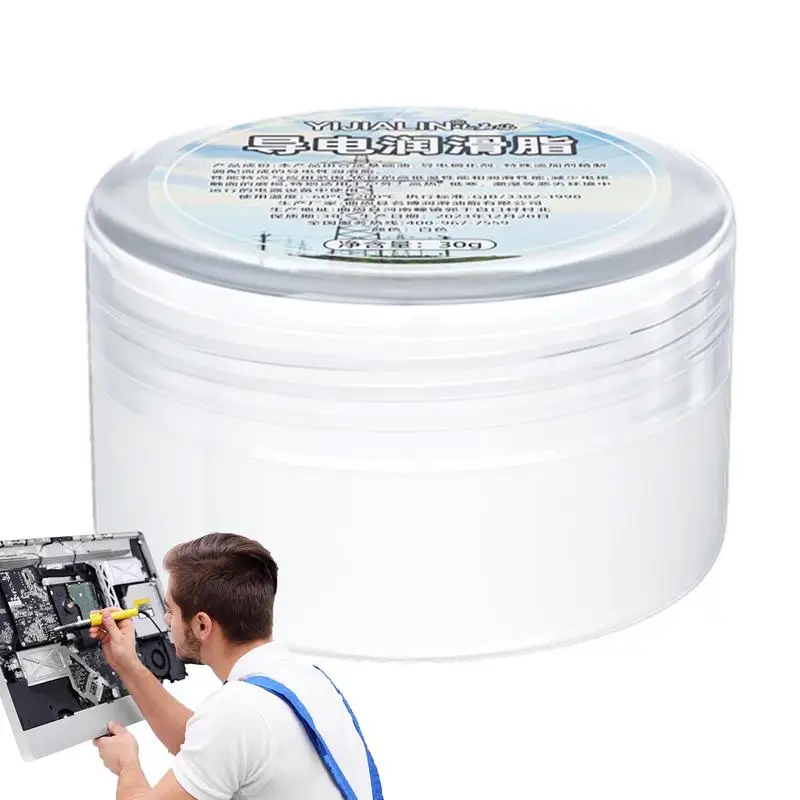 

Conductive Grease 30g Dielectric Gel Grease Conductive Cream Electronics Lubricant For Equipment Maintenance For Electrical