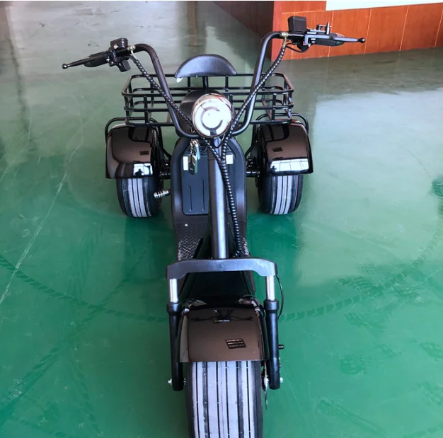 Portable 3 Wheel Electric Scooter 250 Watt Motor Powered 10 Inch Tires 10Ah Lithium Front Light Emitting Diode 60 km