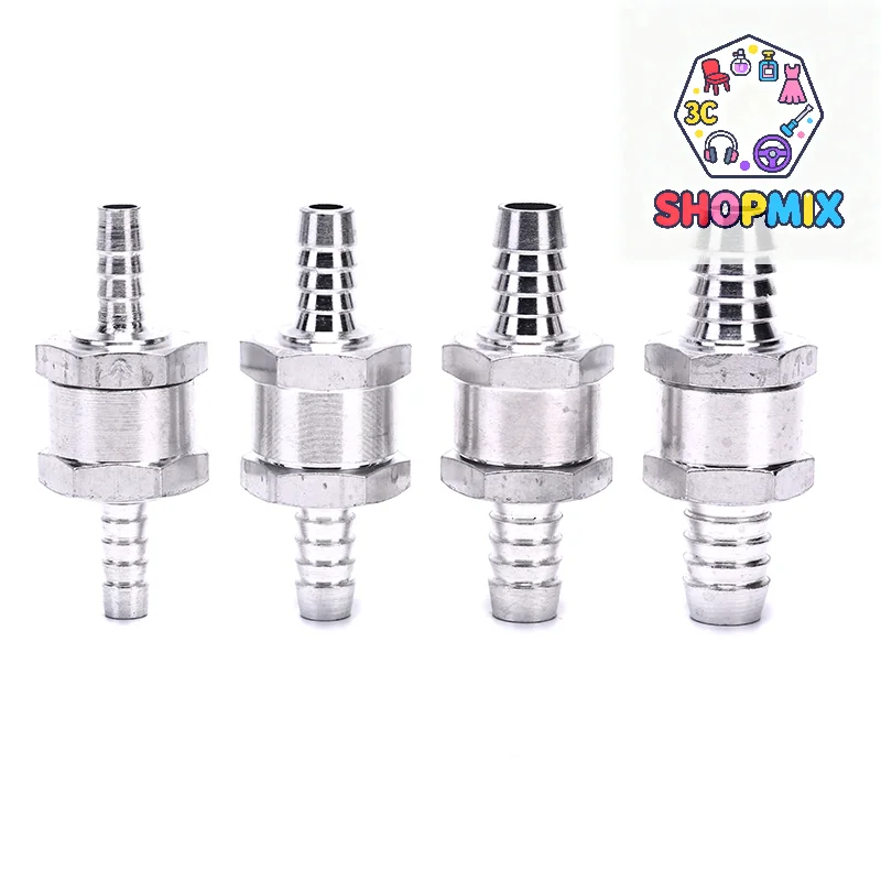 One Way 6/8/10/12mm 4 Size Aluminium Alloy Fuel Non Return Check Valve
