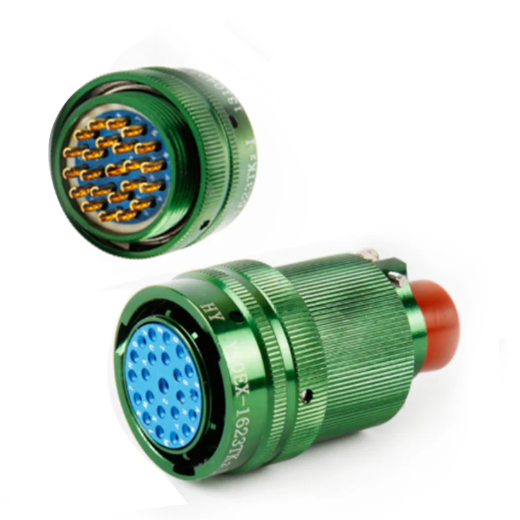 Olive Green Aviation Male Female Circular Connector