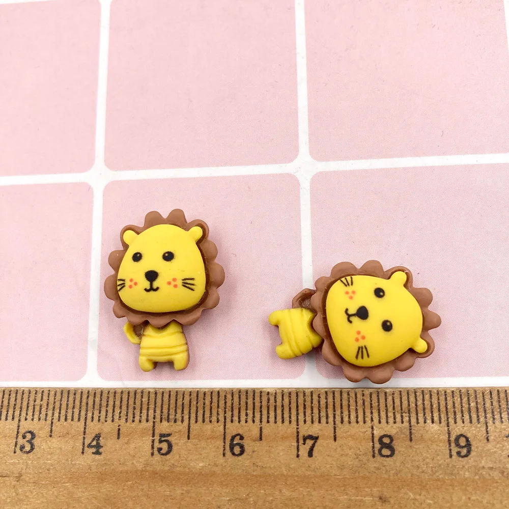 30個かわいいレジンライオン売春用センタースクラップブッキング装飾クラフトdiyの装飾フィット電話デコパーツ