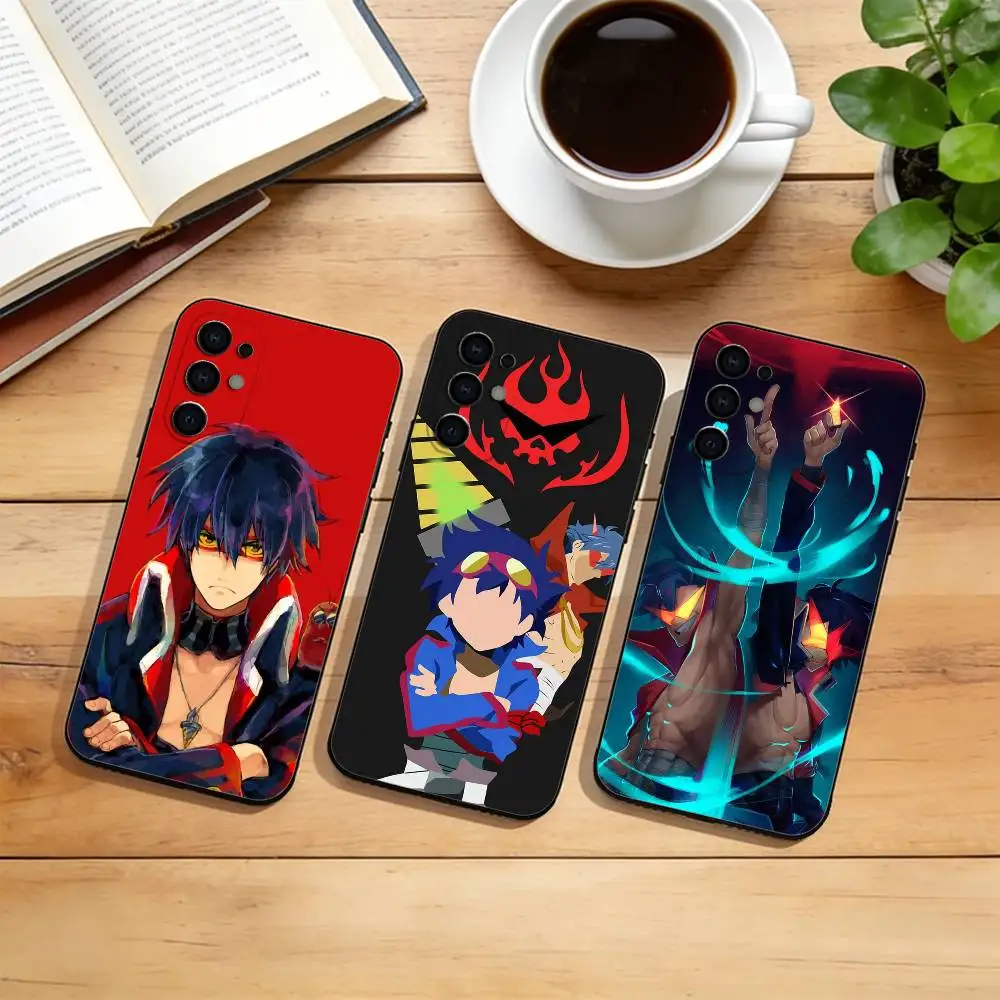 Tengen Toppa Gurren Lagann Simon Phone Case For Samsung S25,S24,S21,S22,S23,S30,Ultra,S20,Plus,Fe,Lite,Note,10,Black Cover