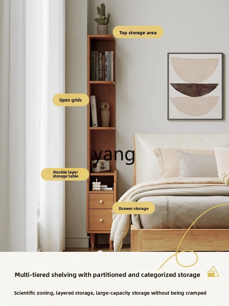 LMM bedroom extremely narrow bed edge narrow 20cm crevice cabinet ultra narrow corner small side cabinet