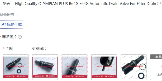 High Quality OLYMPIAN PLUS B64G F64G Automatic Drain Valve For Filter Drain System