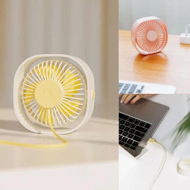 3 الحياة مروحة سطح المكتب USB صغيرة 3 سرعات مروحة تبريد محمولة مع 360 دوران زاوية قابلة للتعديل لمكتب السفر المنزلي سيارة