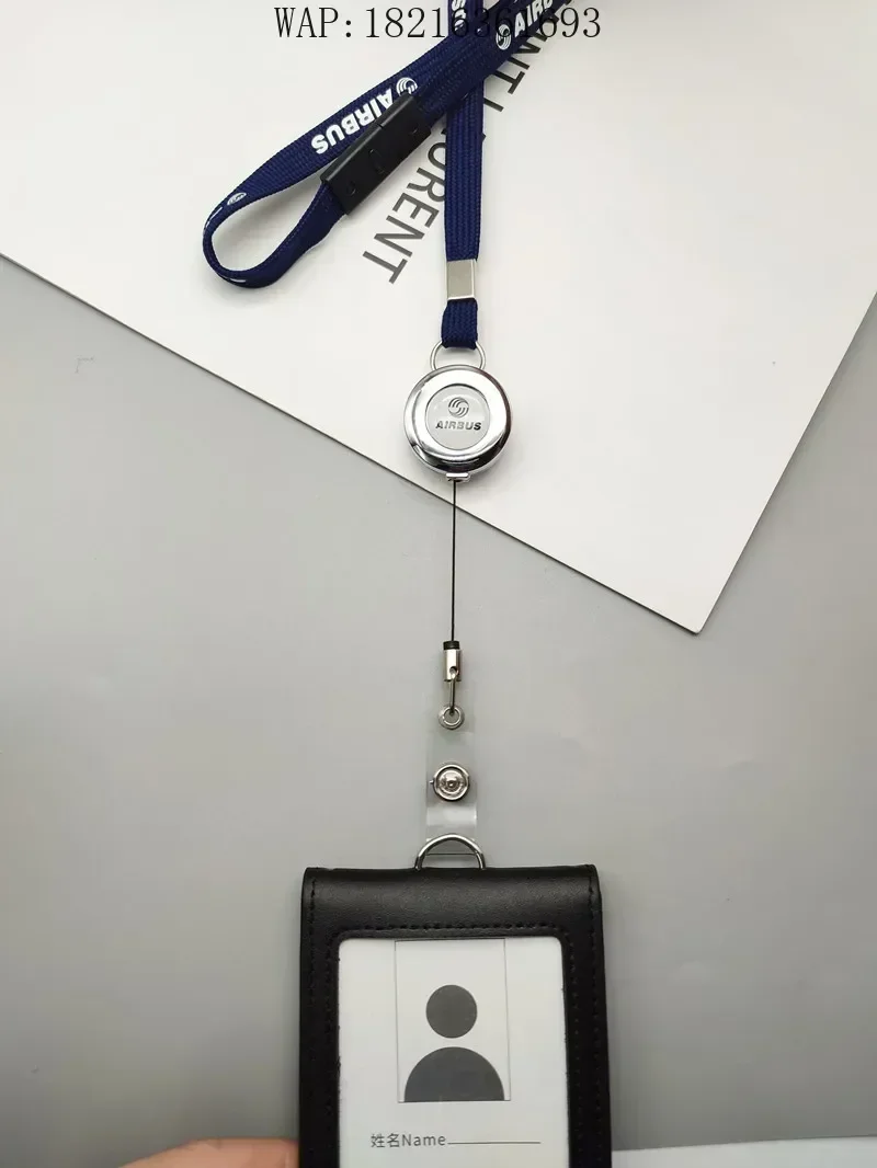 2026GOOD 2025NEW Airbus Telescopic Buckle Chest Card Rope Airport Employee Chest Card Sleeve