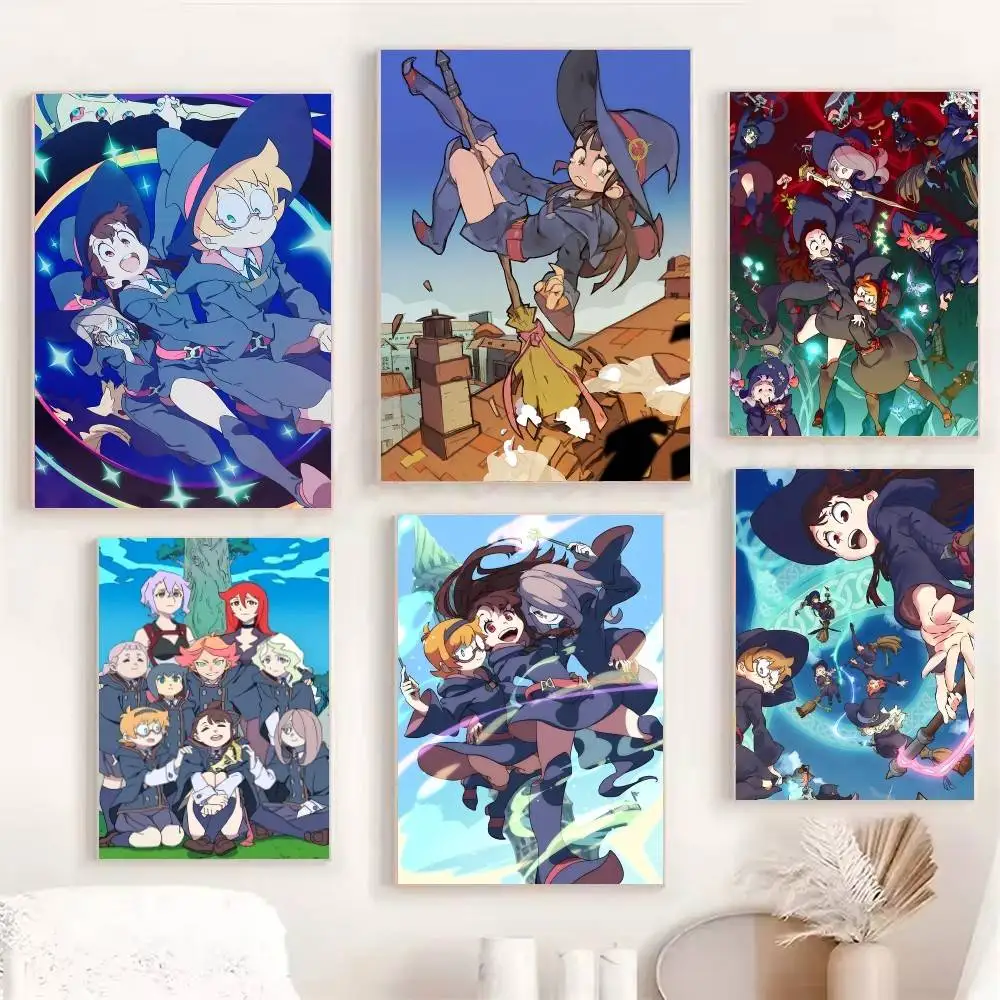 Cartoon Anime L-Little W-Witch Academia Posters Fancy Wall Sticker for Living Room Bar Decoration Wall Decor