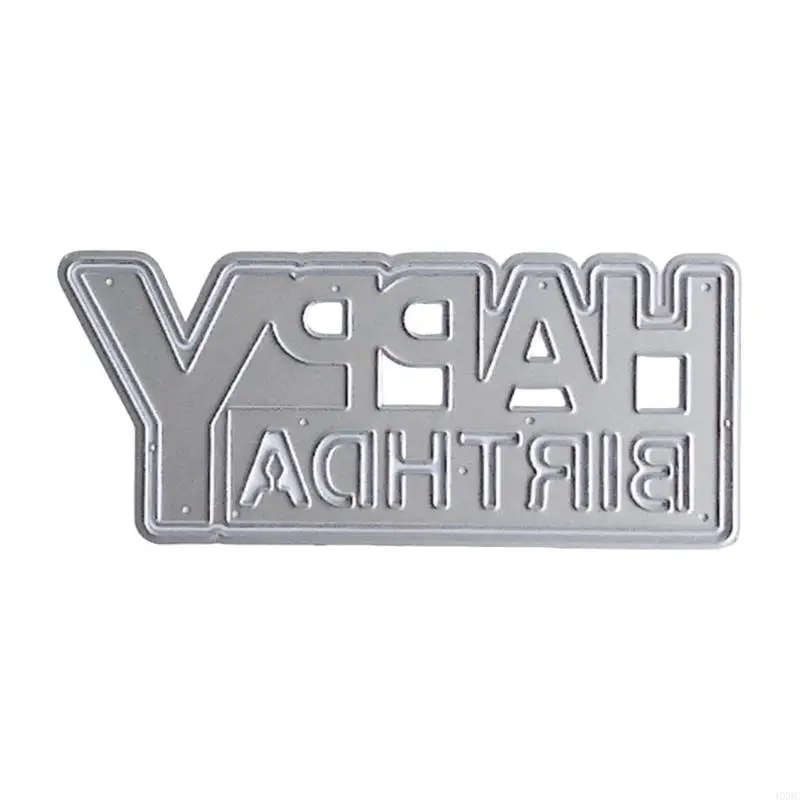 Metal Die Cuts Feliz Aniversário Corte Dies para o álbum Photo Scrapbook Decoration HX6C