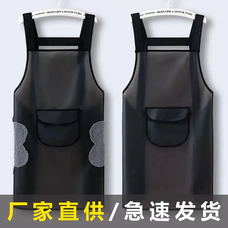 Translucent Kitchen Apron Waterproof Oil Resistant Stain Proof Garment Practical Protective Wear for Home Cooking Cleaning