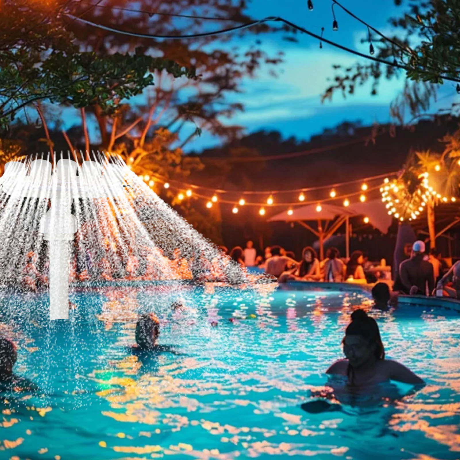 

RGB Pool Sprinkler Pool Fountain Solar Powered LED RGB Colorful Pool Sprinkler with Remote Control APP for Underground Pond
