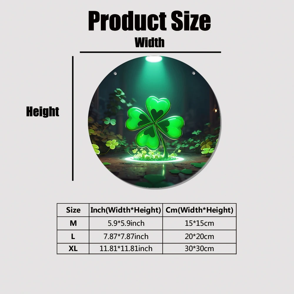

1 pc nice Four-leaf Clover Stained Window Hangings Print Acrylic Discs Home Décor Perfect Gift Family Friends