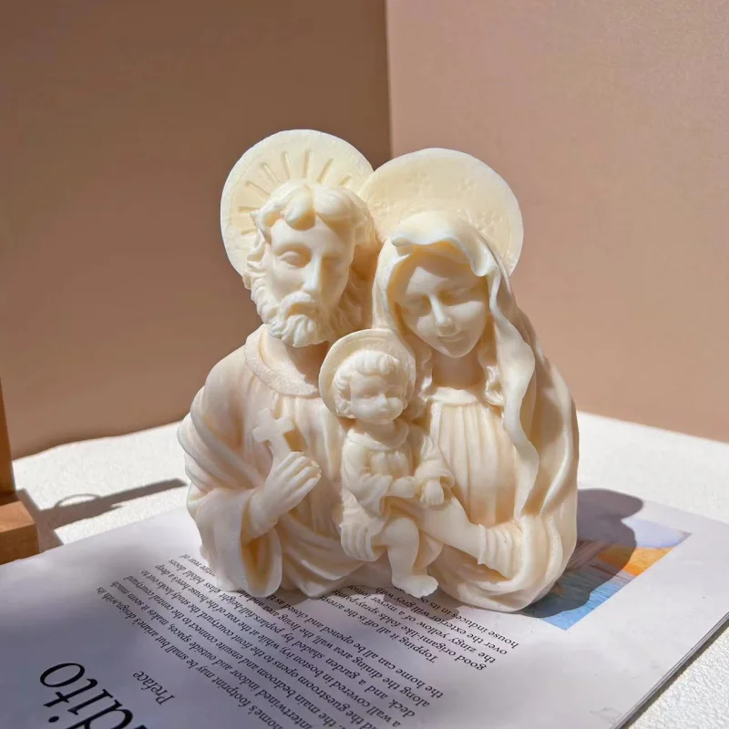 European Family Candle Mould DIY Handmade Aromatherapy Candle Plaster Statue Silicone Mold