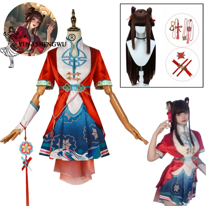 

Game Honor of Kings Cosplay Anime King of Glory Xi Shi Costume Hanfu Cheongsam Women Dress Role Play Xi Shi Wig Christmas Suit